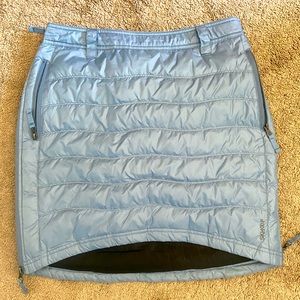 SKHOOP Short Down Quilted Skirt Insulated Ice Blue Women's Medium
